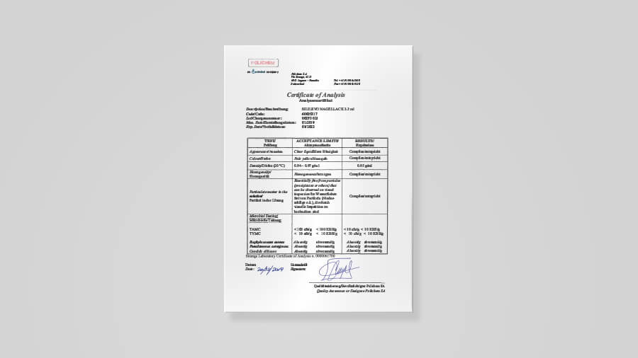 Sililevo Nagellack 33ml Analysenzertifikat 60005317 002p3 021
