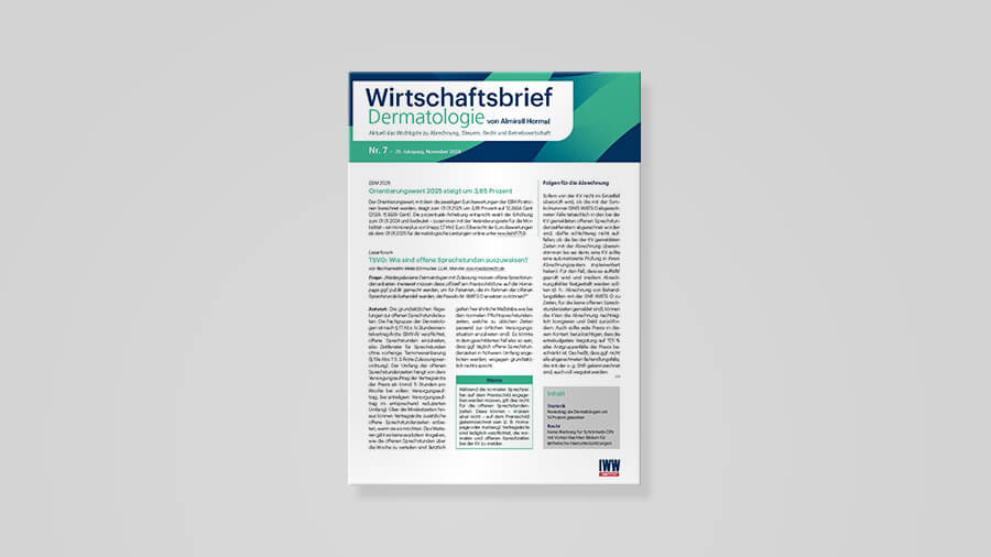 Wirtschaftsbrief Dermatologie 07 2024