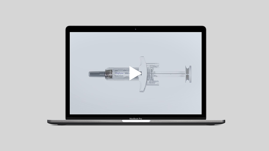 Video zur Selbstanwendung der EBGLYSS Fertigspritze