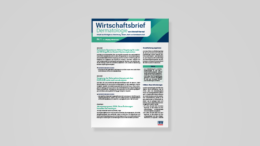 Wirtschaftsbrief Dermatologie Ausgabe 01 2025