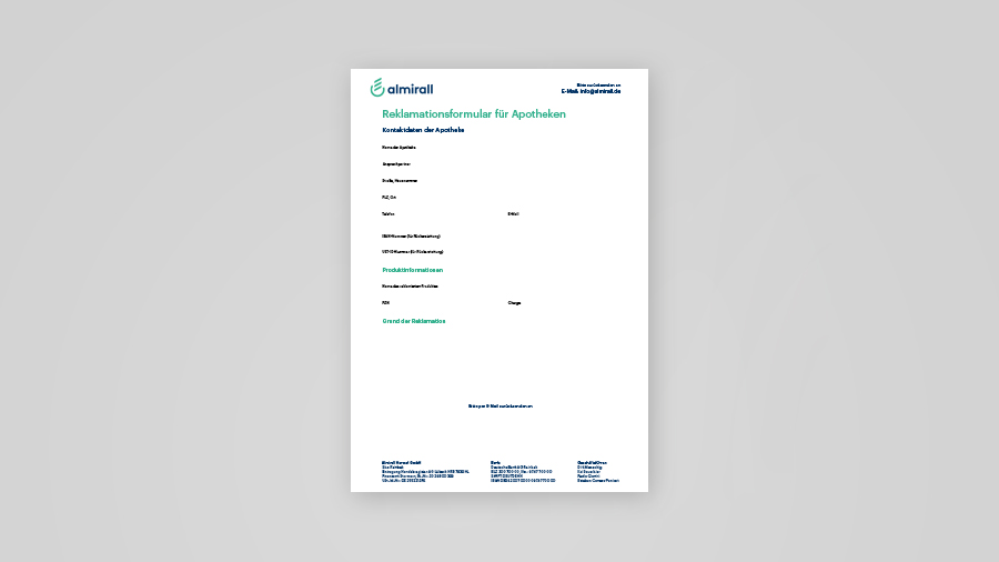 Mockup Reklamationsformular